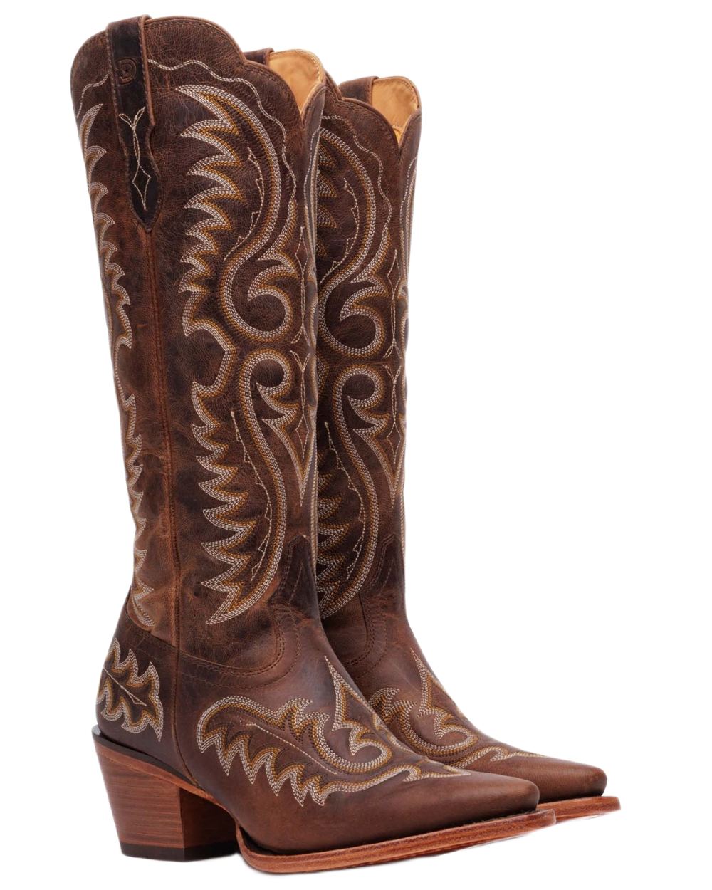 Driftwood coloured Durango Womens Crush Tall Western Boots on white background