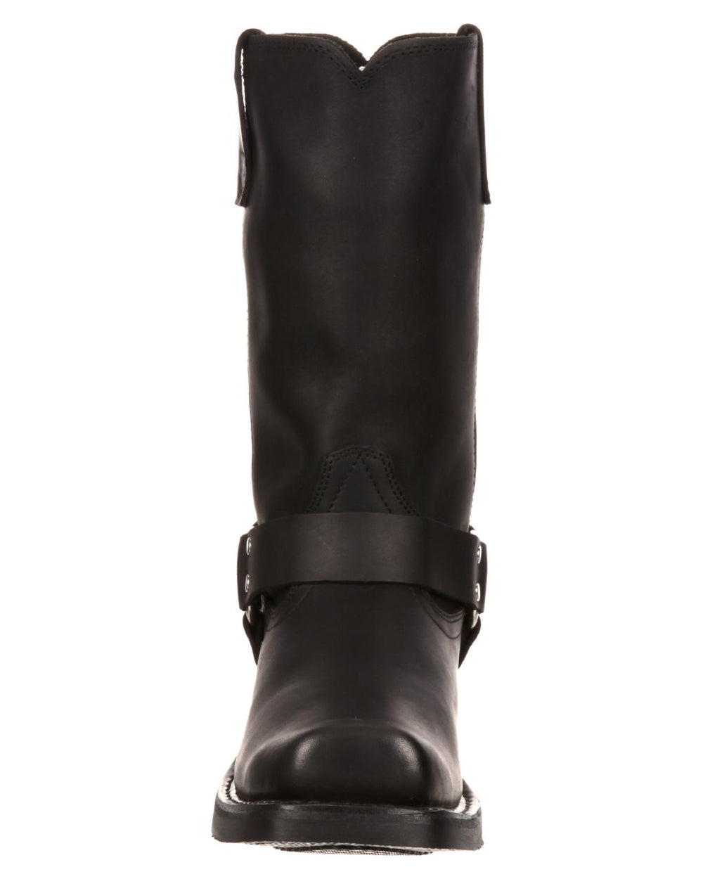Black coloured Durango Womens Harness Boots on white background