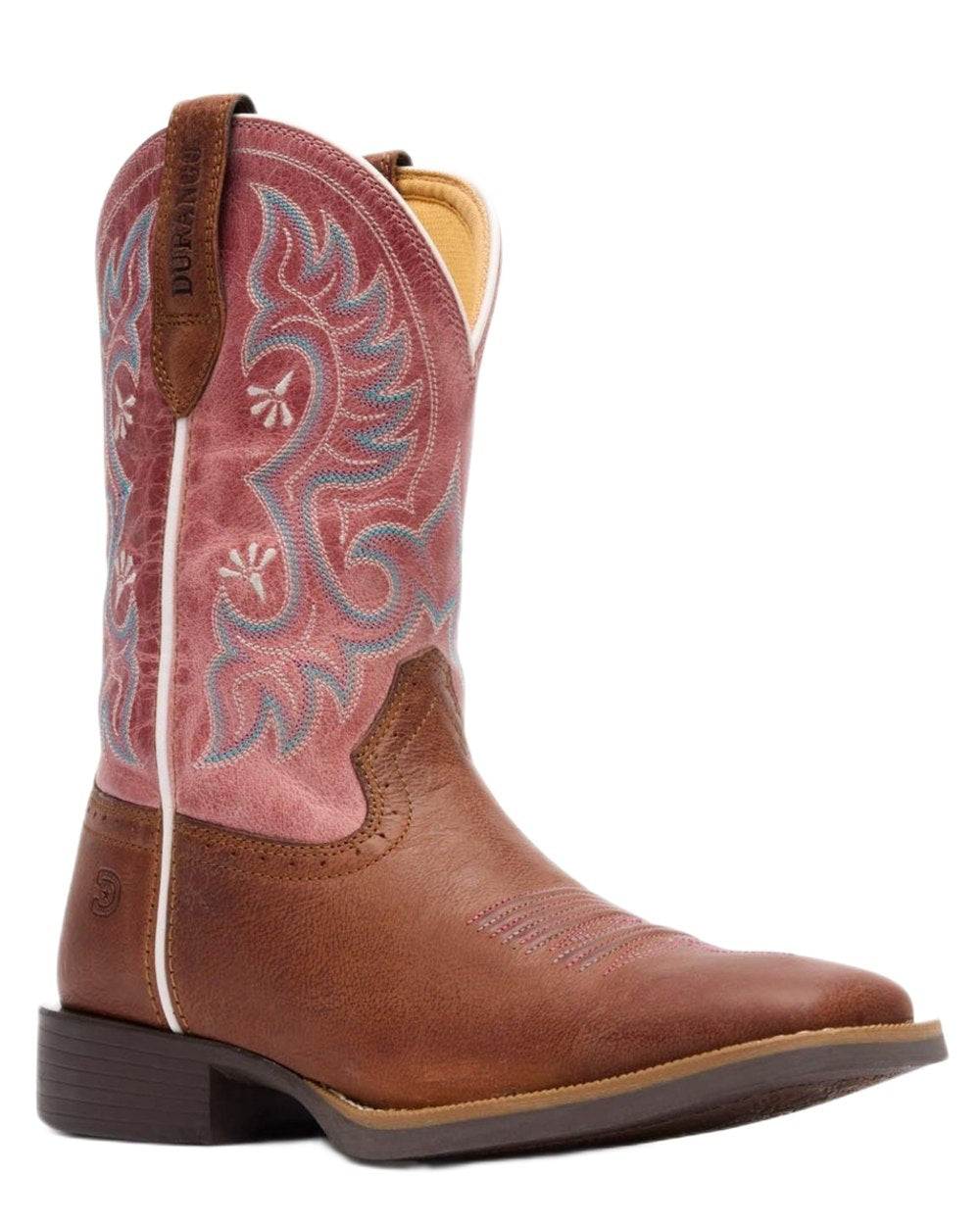 Rusty Brown Dusty Rose coloured Durango Womens Shyloh Western Boots on white background