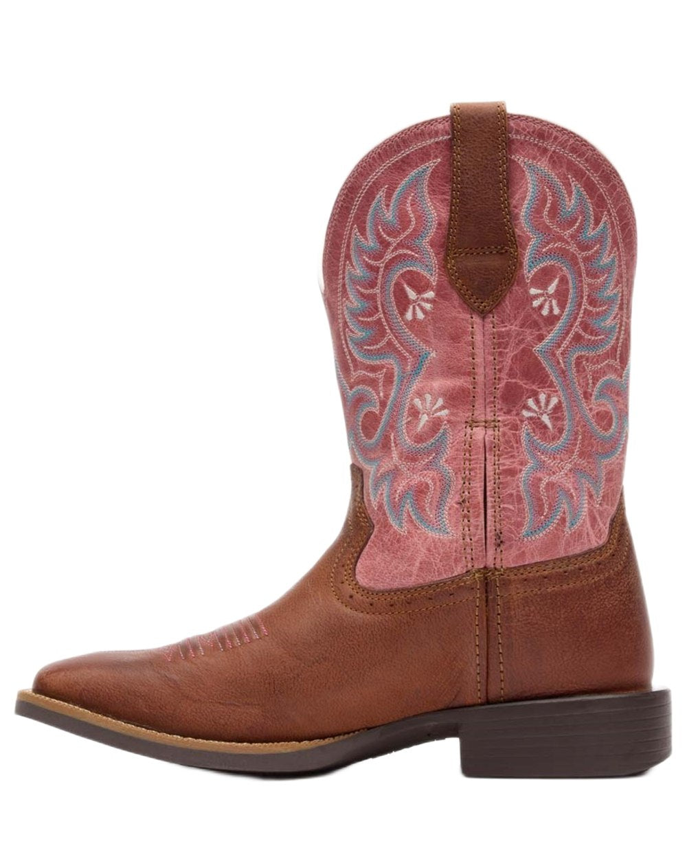 Rusty Brown Dusty Rose coloured Durango Womens Shyloh Western Boots on white background