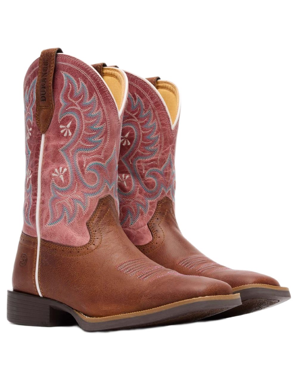 Rusty Brown Dusty Rose coloured Durango Womens Shyloh Western Boots on white background