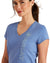 Dutch Blue coloured Ariat Womens Vertical Logo V T-Shirt On A White Background #colour_dutch-blue