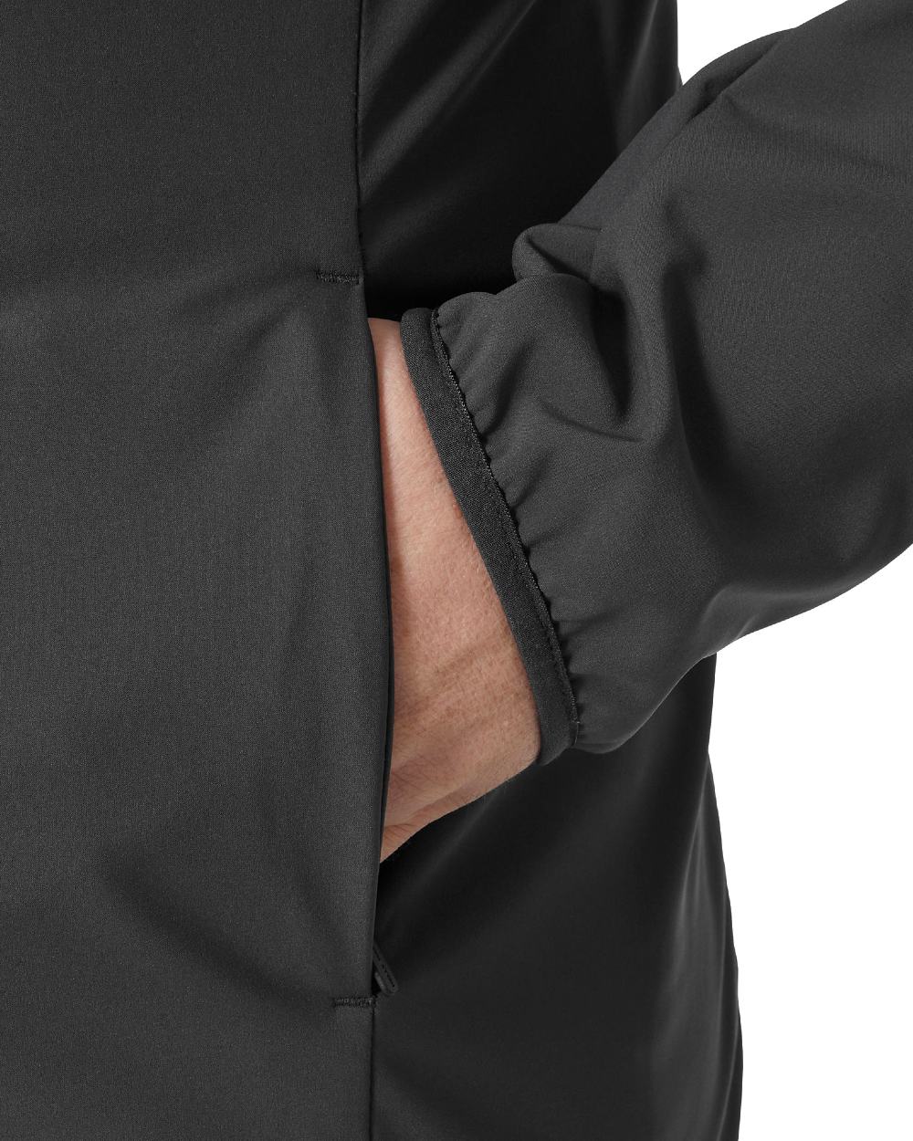 Ebony coloured Helly Hansen Mens Crew Softshell Jacket 2.0 on white background