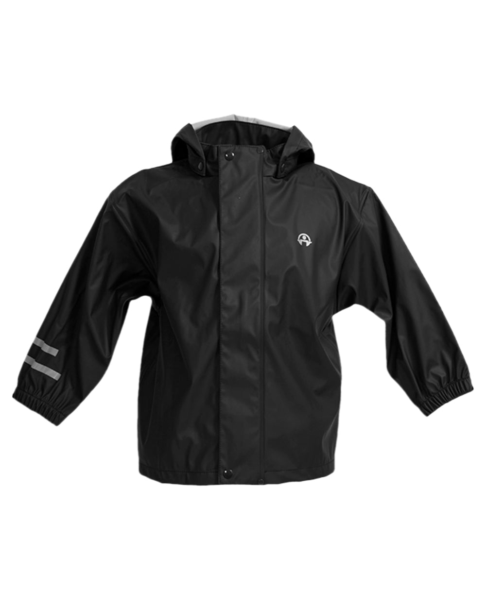 Black Coloured Elka Childrens Rain Set on white background