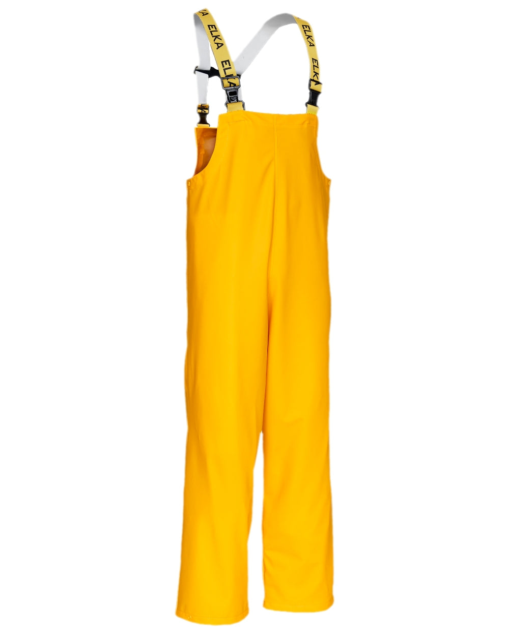 Yellow Coloured Elka Mens Bib & Brace on white background