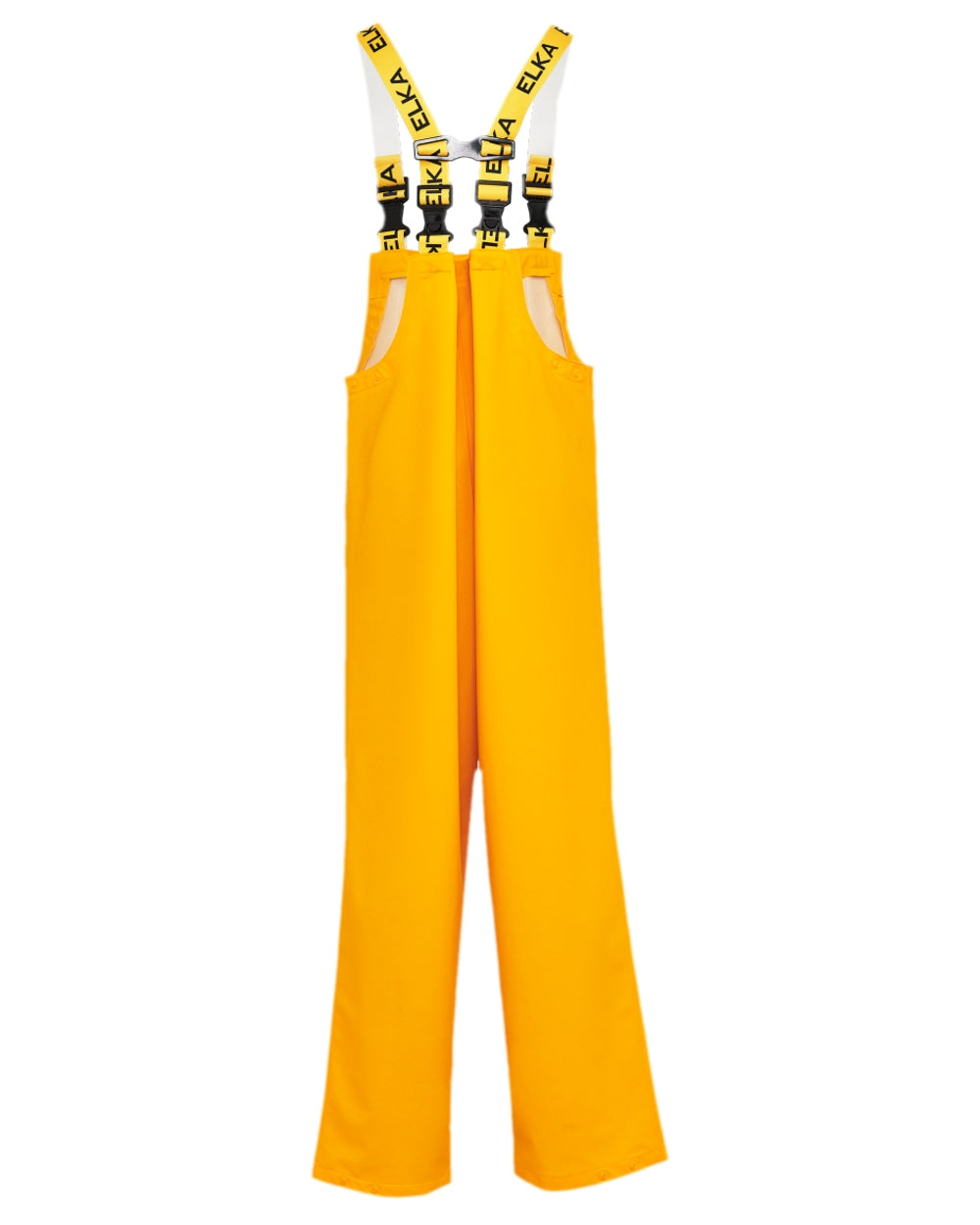 Yellow Coloured Elka Mens Bib & Brace on white background