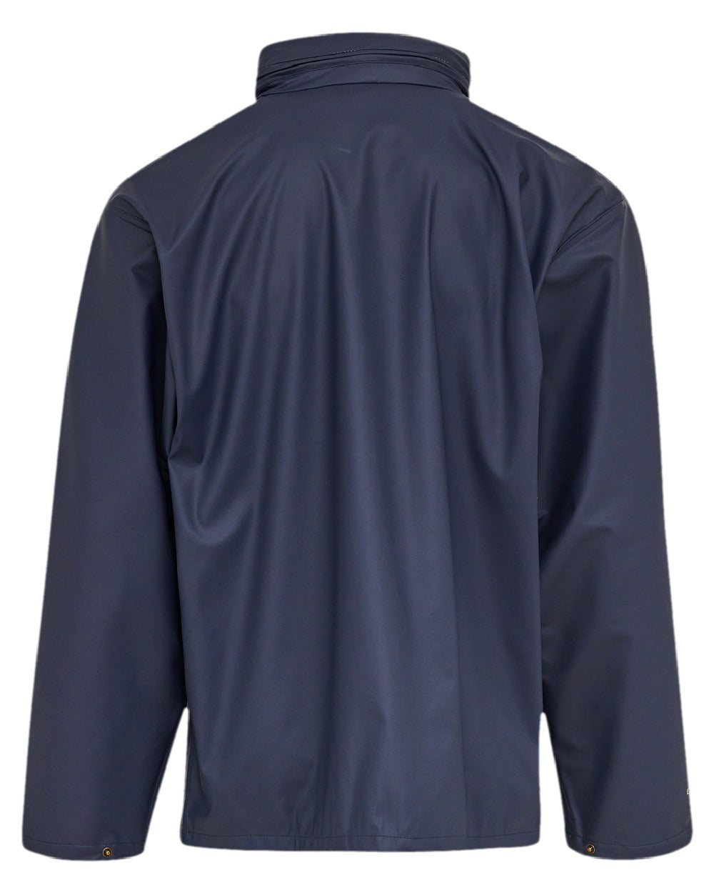 Navy Coloured Elka Mens Dry Zone PU Rain Jacket on white background
