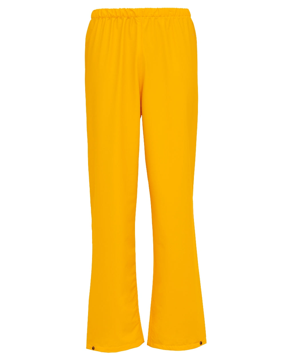 Yellow Coloured Elka Mens Dry Zone PU Rain Trousers on white background