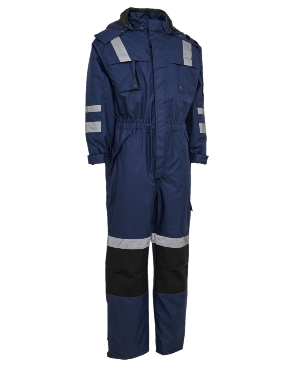 Blue Black Coloured Elka Mens Working Xtreme Winter Thermal Coverall on white background