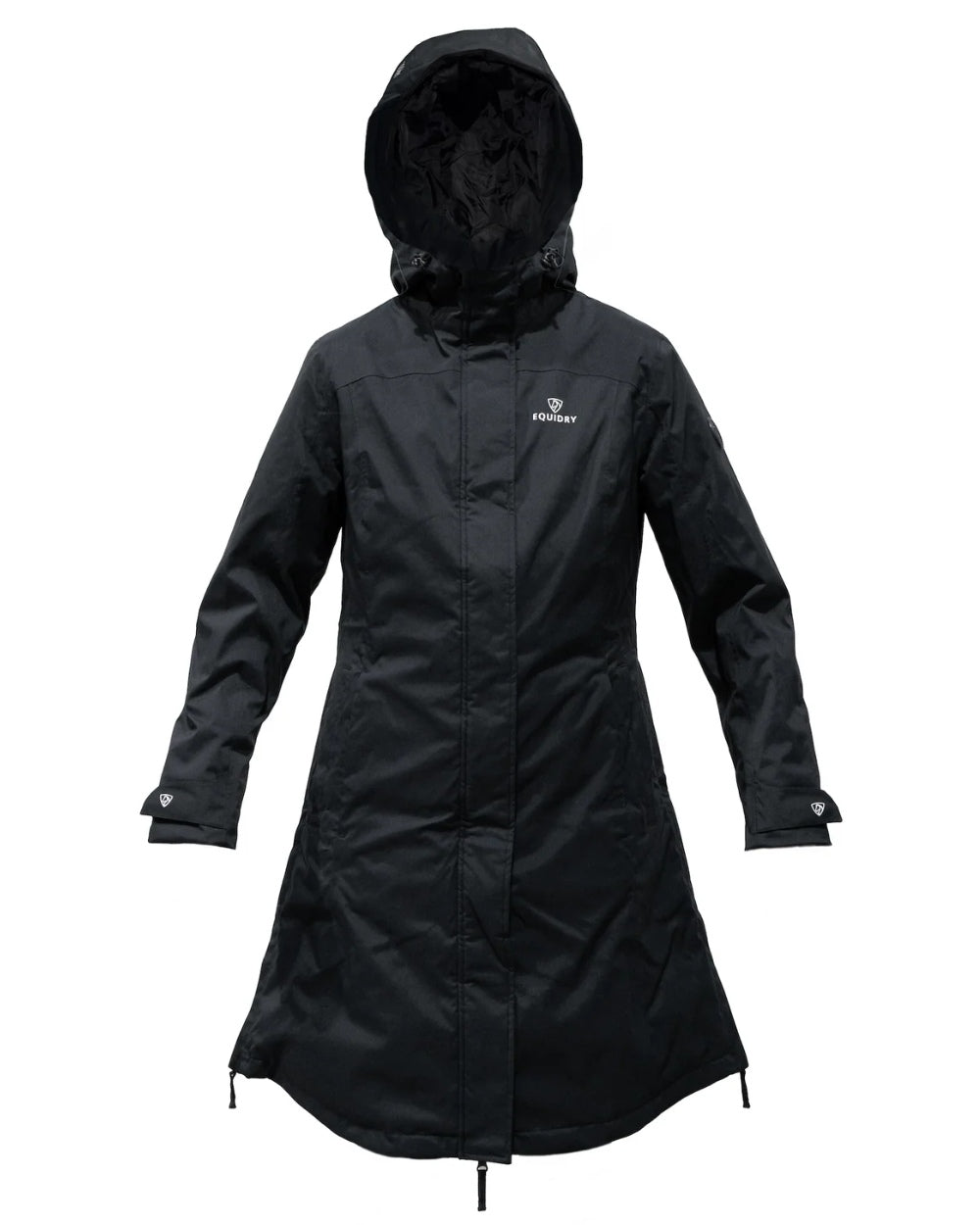 Black coloured Equidry Childrens Bronte Riding Coat on white background