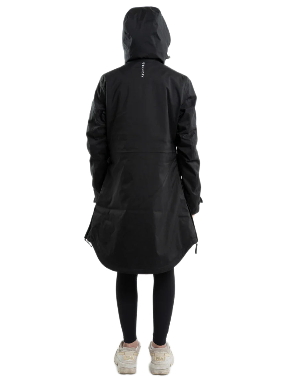 Black coloured Equidry Childrens Bronte Riding Coat on white background