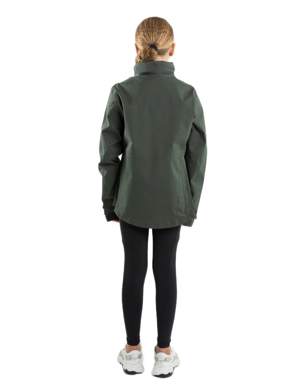 Khaki Equidry Childrens Varsha Waterproof Jacket on white background