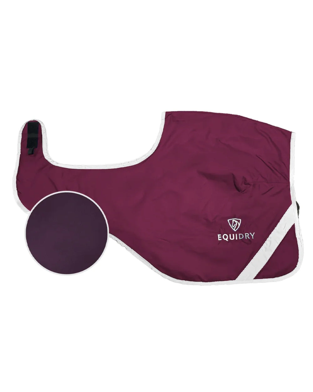 Plum coloured Equidry Waterproof Lite Fleece Lined Exercise Sheet on white background