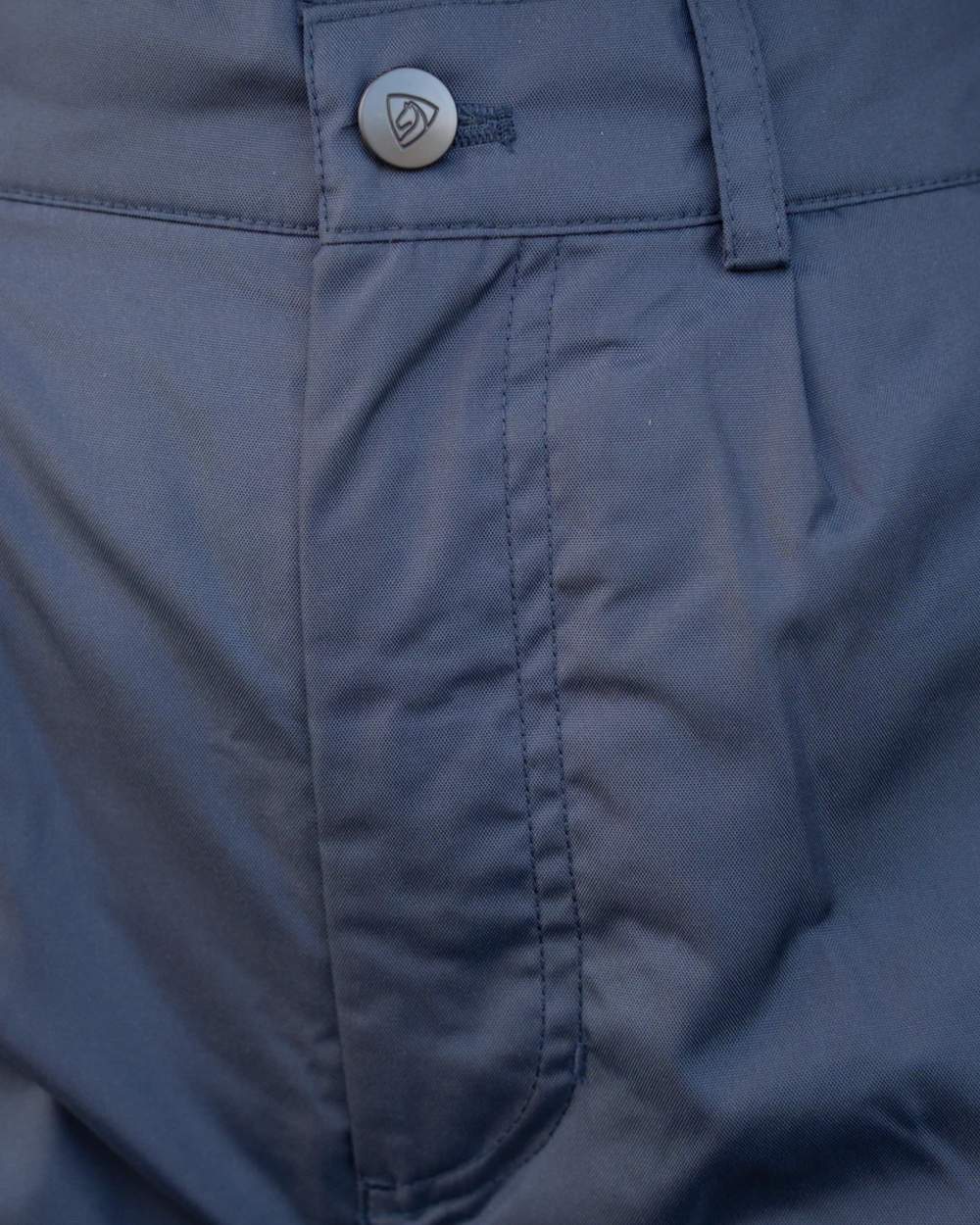 Navy coloured Equidry Mens Fleece Lined Waterproof Trousers on outdoor background