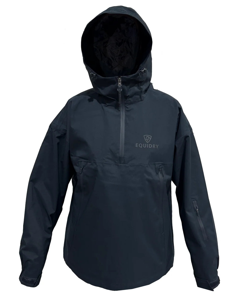 Navy coloured Equidry Mens Storm Smock With Velour Lining on white background