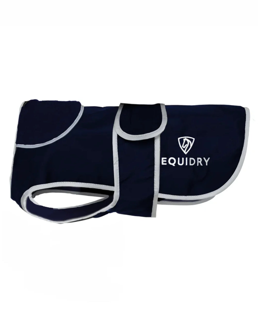 Dark Navy coloured Equidry Microfibre Fleece Waterproof Dog Coat on white background