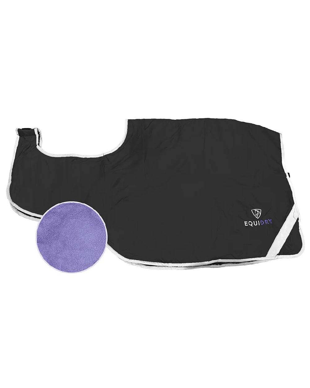 Black Lilac Coloured Equidry Waterproof Thick Fleece Lined Exercise Sheet on white background