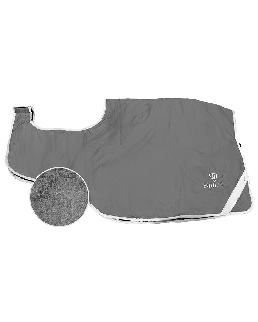 Charcoal Grey Coloured Equidry Waterproof Thick Fleece Lined Exercise Sheet on white background