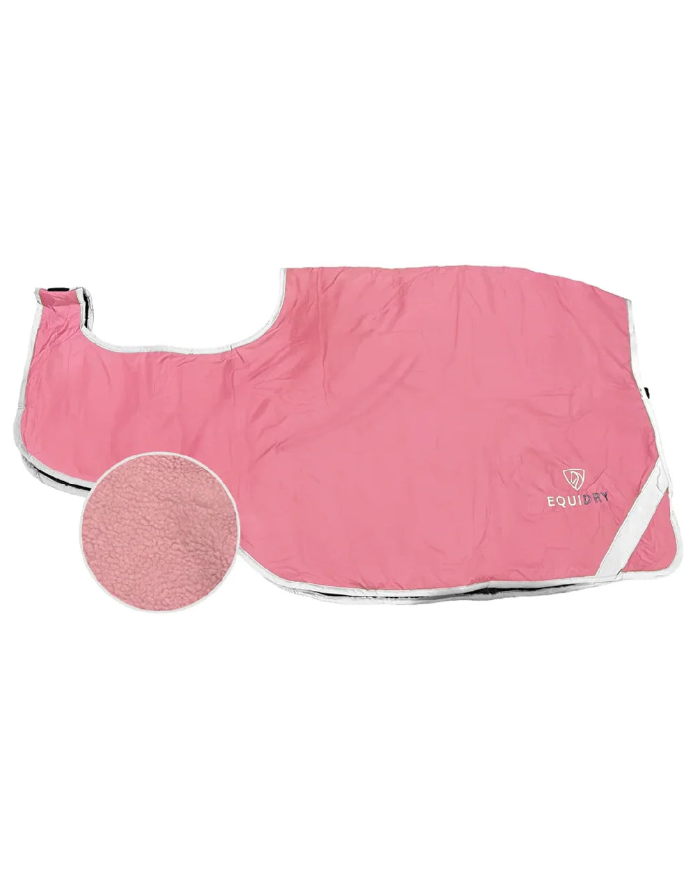 Dusky Pink Coloured Equidry Waterproof Thick Fleece Lined Exercise Sheet on white background