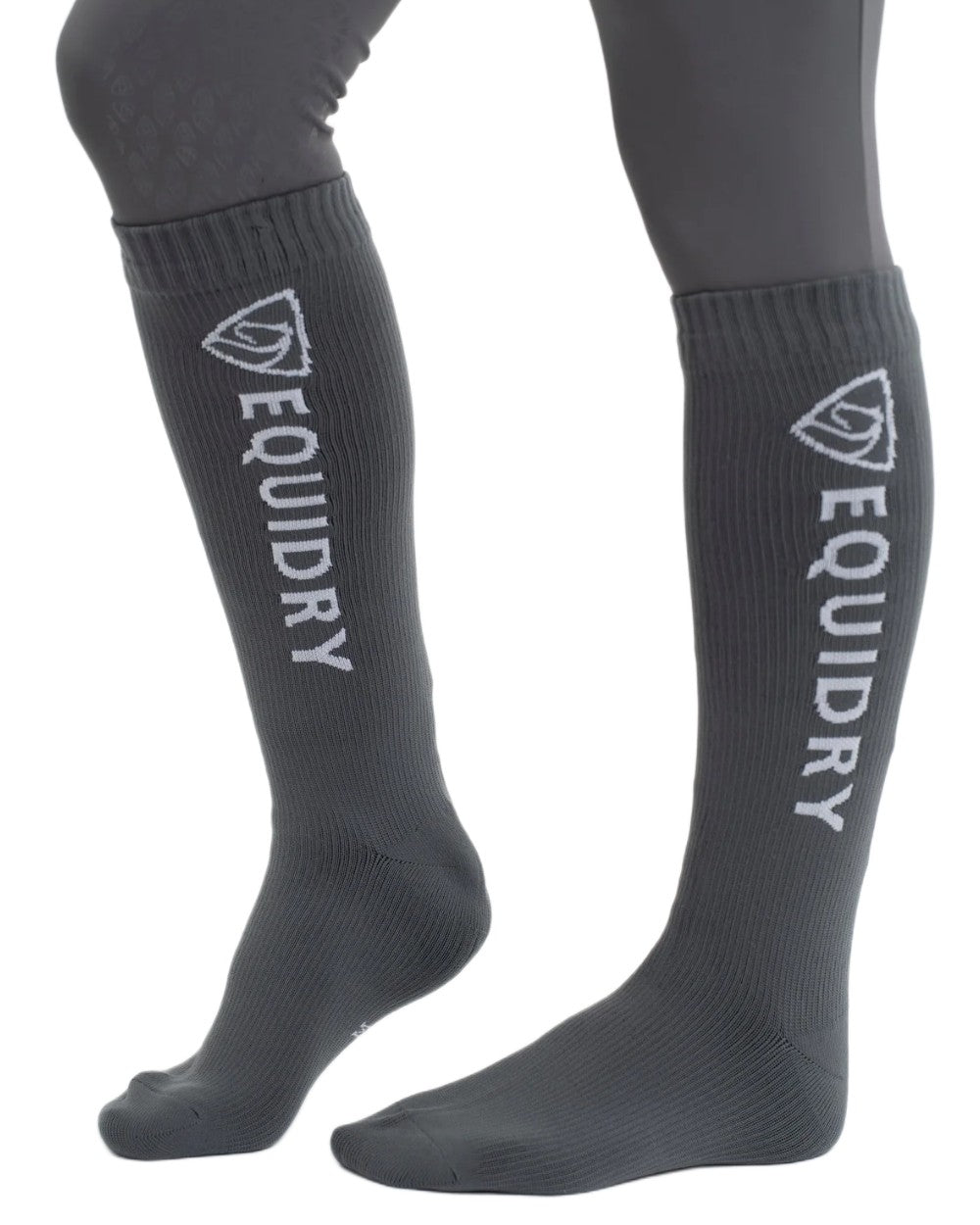 Charcoal White coloured Equidry Waterproof Socks on white background