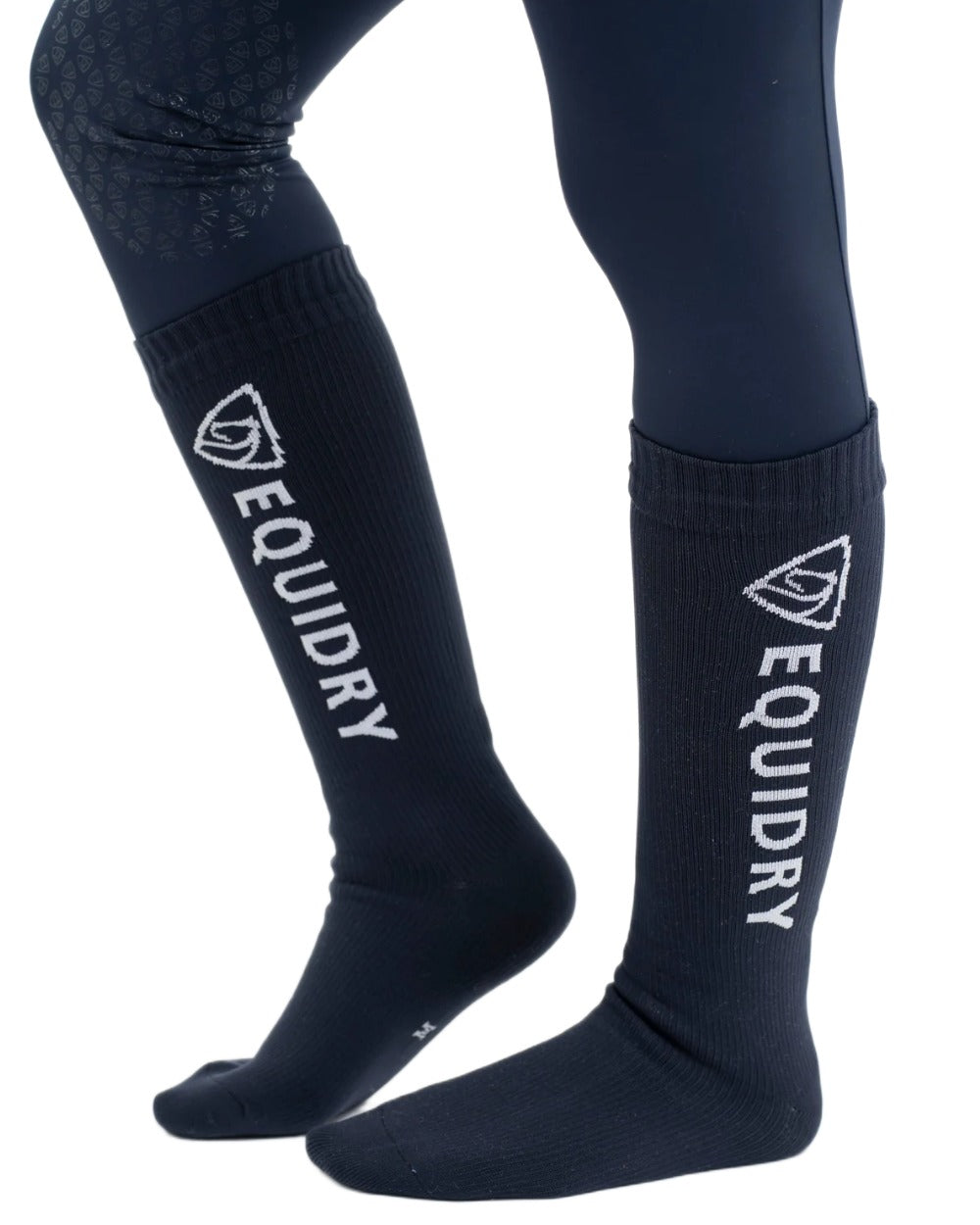 Navy white coloured Equidry Waterproof Socks on white background