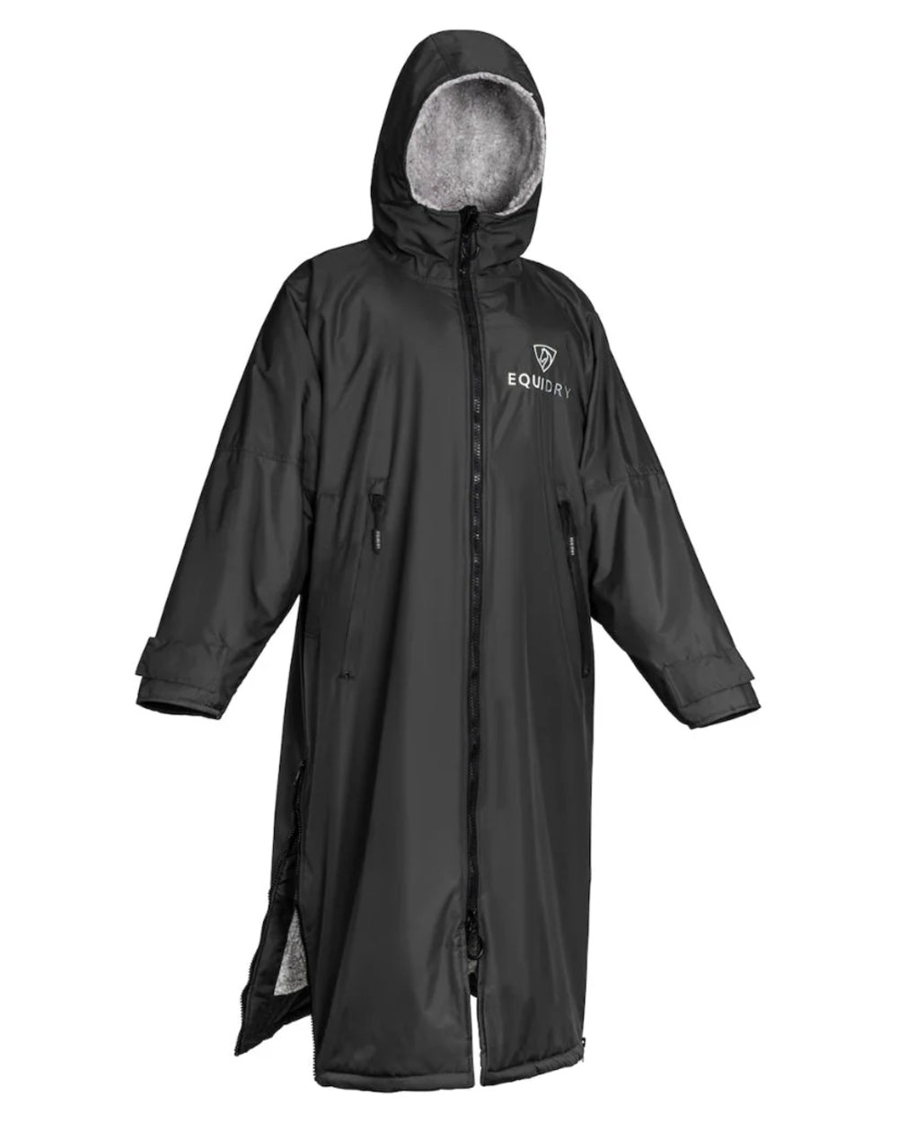 Black coloured Equidry Womens Original All Rounder Waterproof Coat on white background