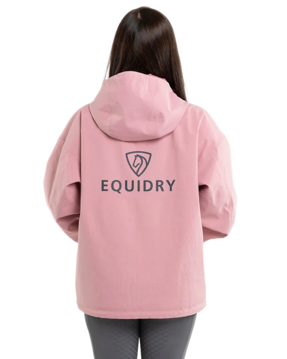 Pink coloured Equidry Womens Storm Smock With Velour Lining on white background