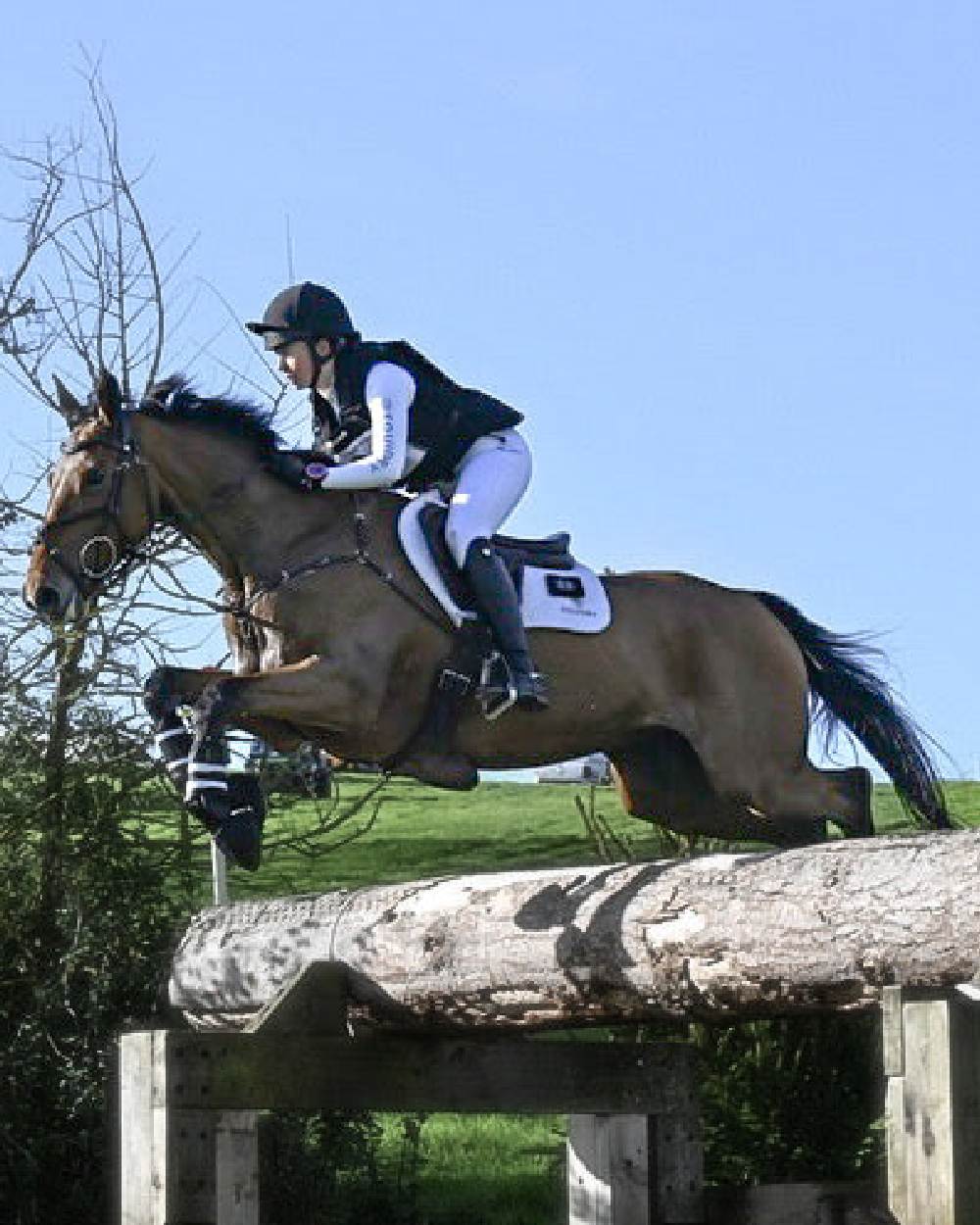 White Reflective Grey Coloured Equidry Womens Water Repellent Base Layer on outdoor background