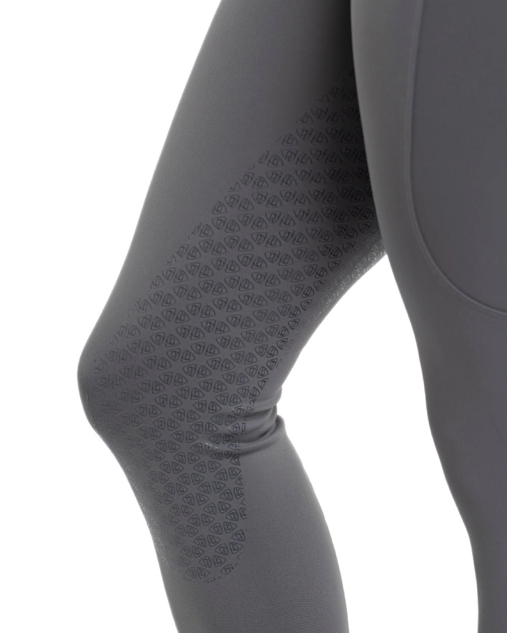Grey Pale Pink Coloured Equidry Womens Water Repellent Full Seat Leggings on white background
