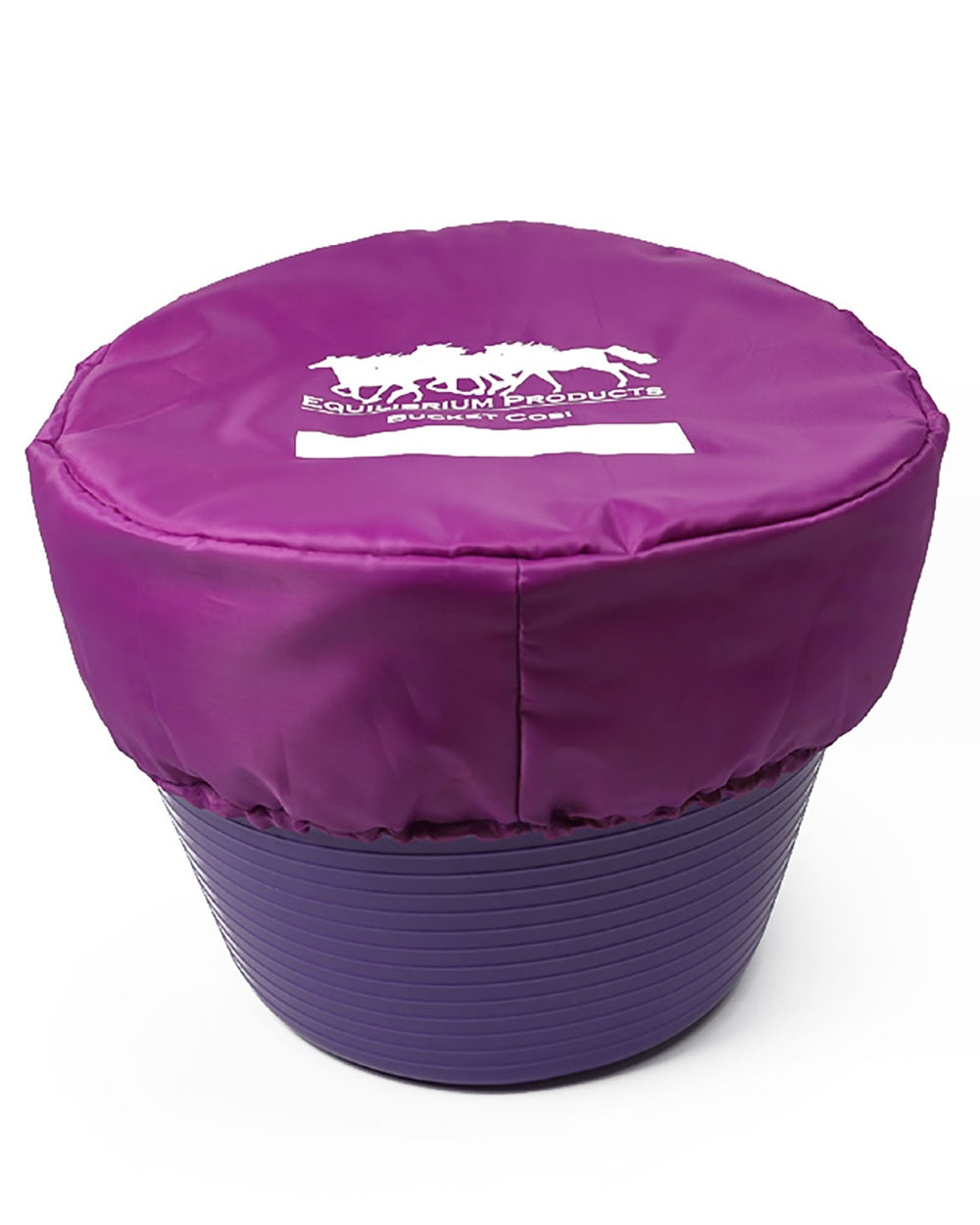 Purple coloured Equilibrium Bucket Cosi on white background