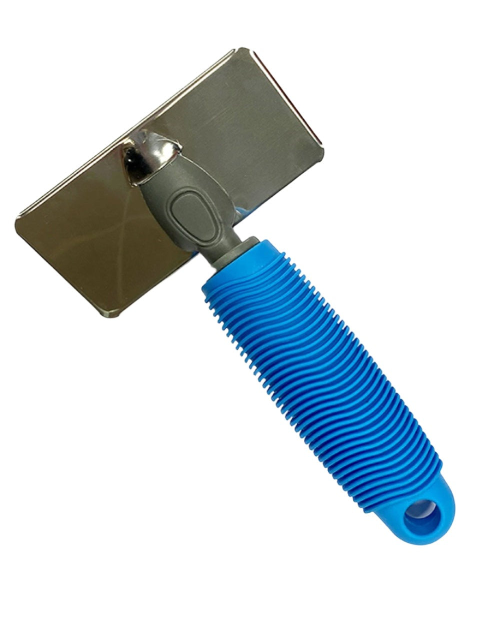 Blue coloured Equilibrium Hook Cleaner Brush on white background