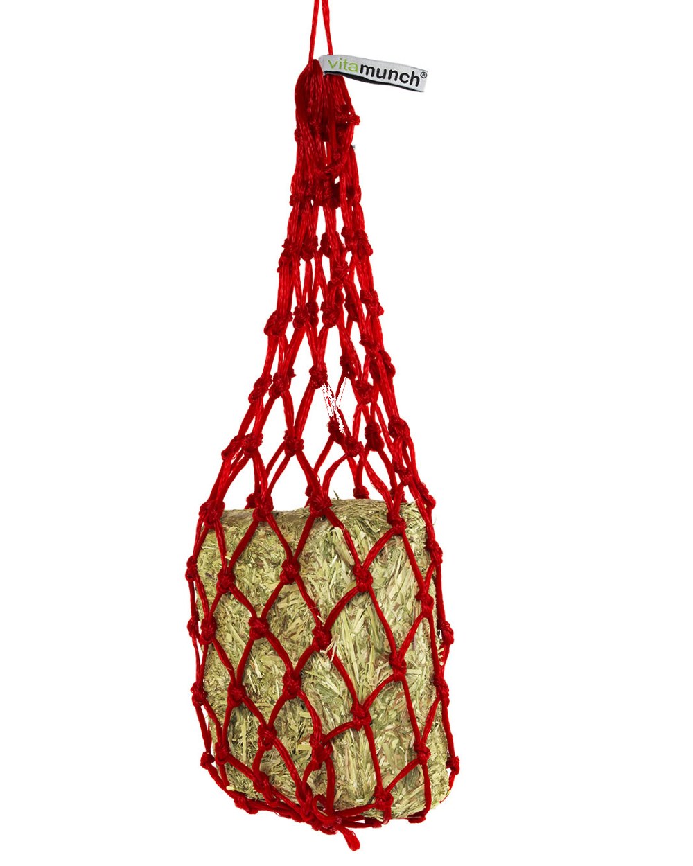 Red coloured Equilibrium Munch Net on white background