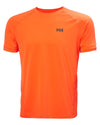 Flame coloured Helly Hansen Mens HP Ocean T-Shirt 2.0 on white background #colour_flame