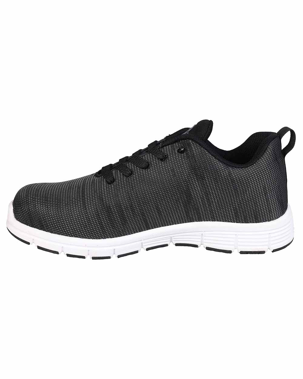 Black coloured Fort Elite Safety Trainer on white background