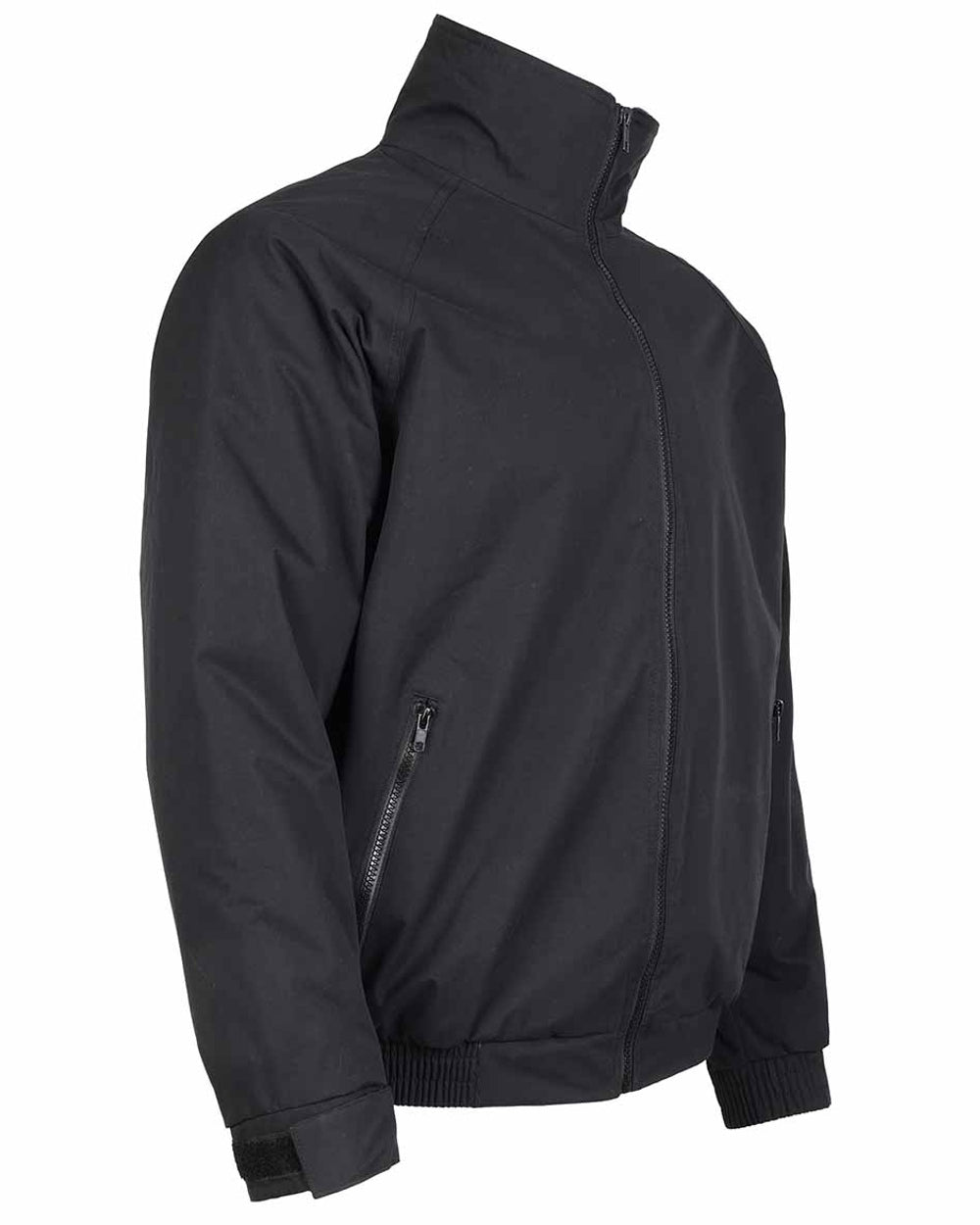 Black coloured Fort Harris Fleece Lined Jacket on white background