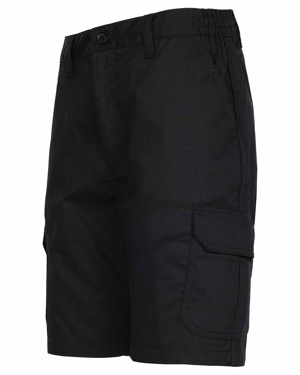 Black coloured Fort Workforce Shorts on white background