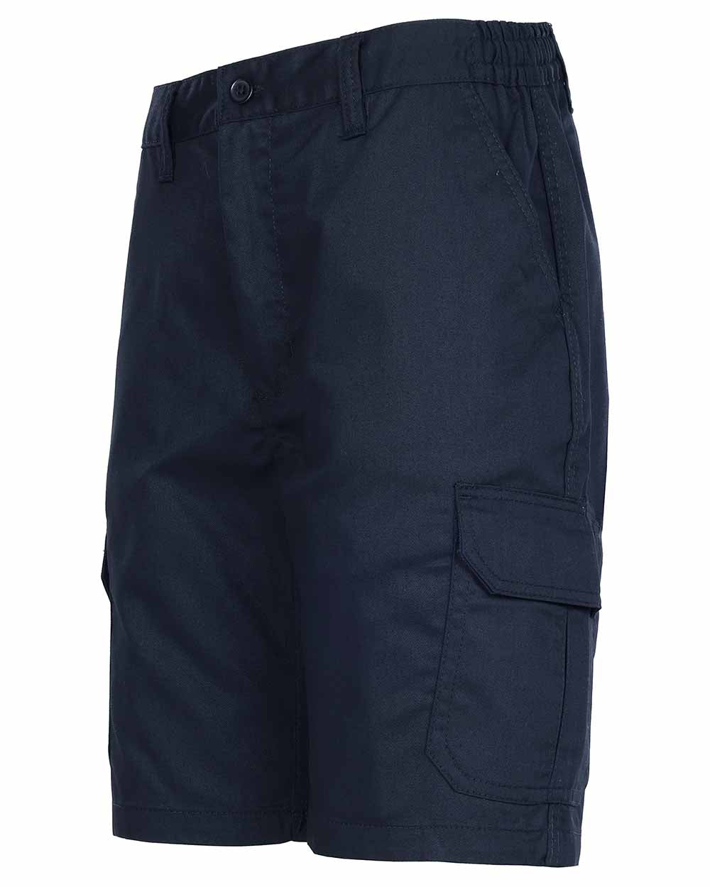 Navy Blue coloured Fort Workforce Shorts on white background