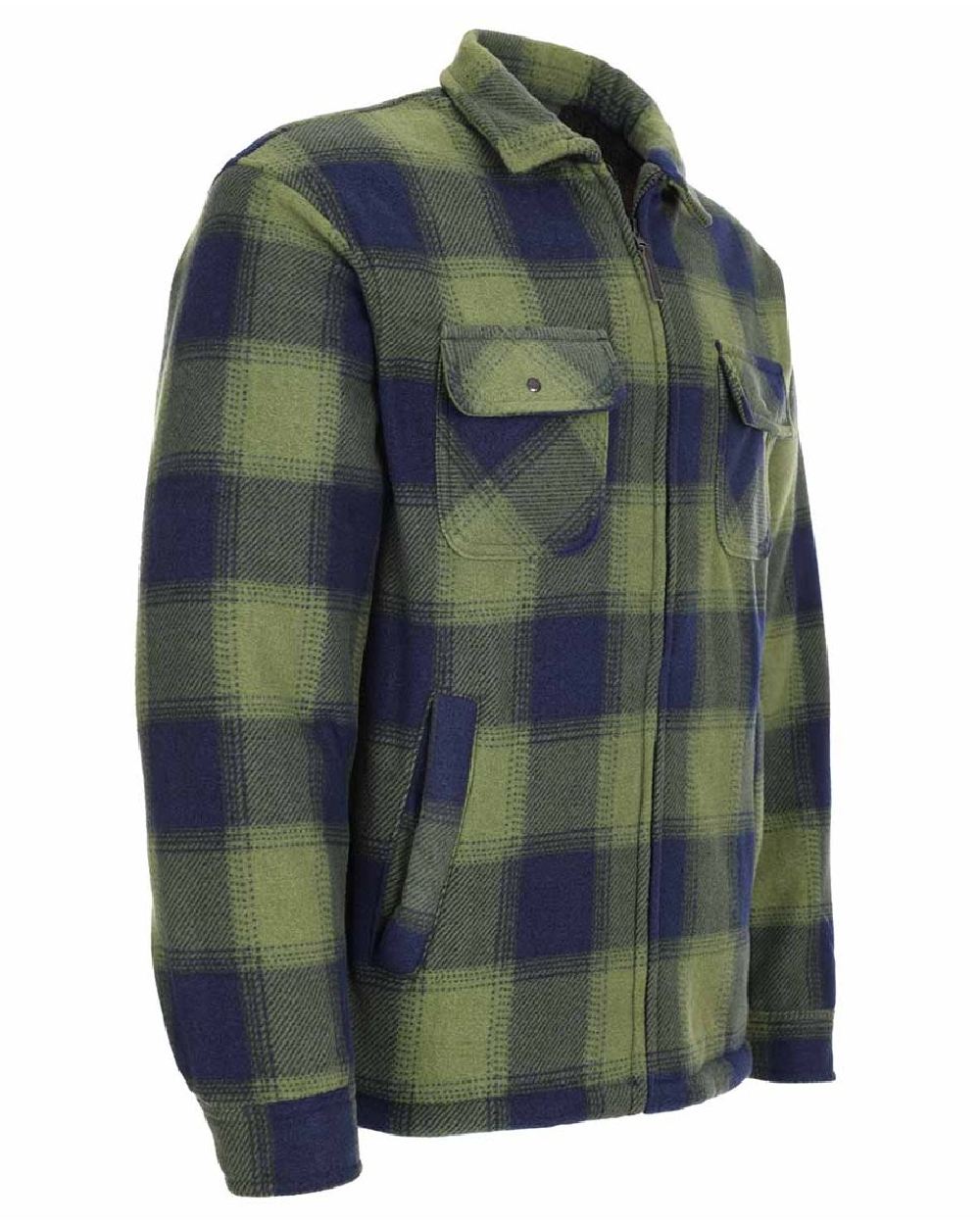 Green coloured Fort Portman Fleece Jacket on white background