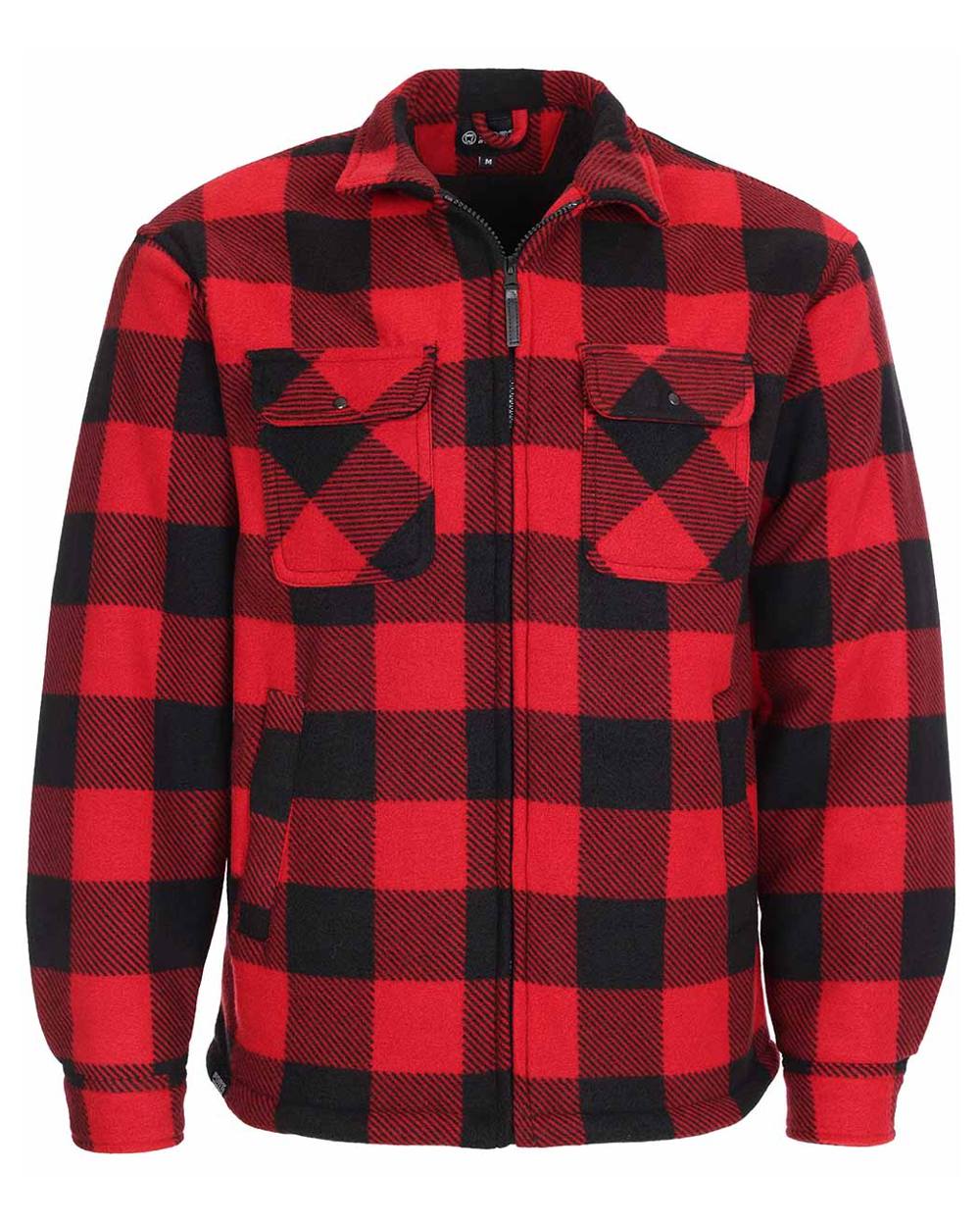 Red coloured Fort Portman Fleece Jacket on white background
