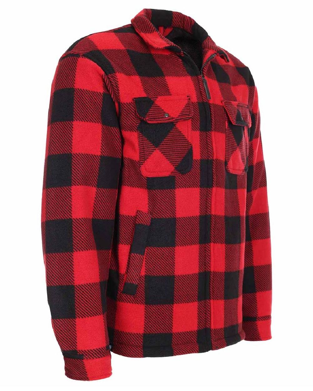 Red coloured Fort Portman Fleece Jacket on white background