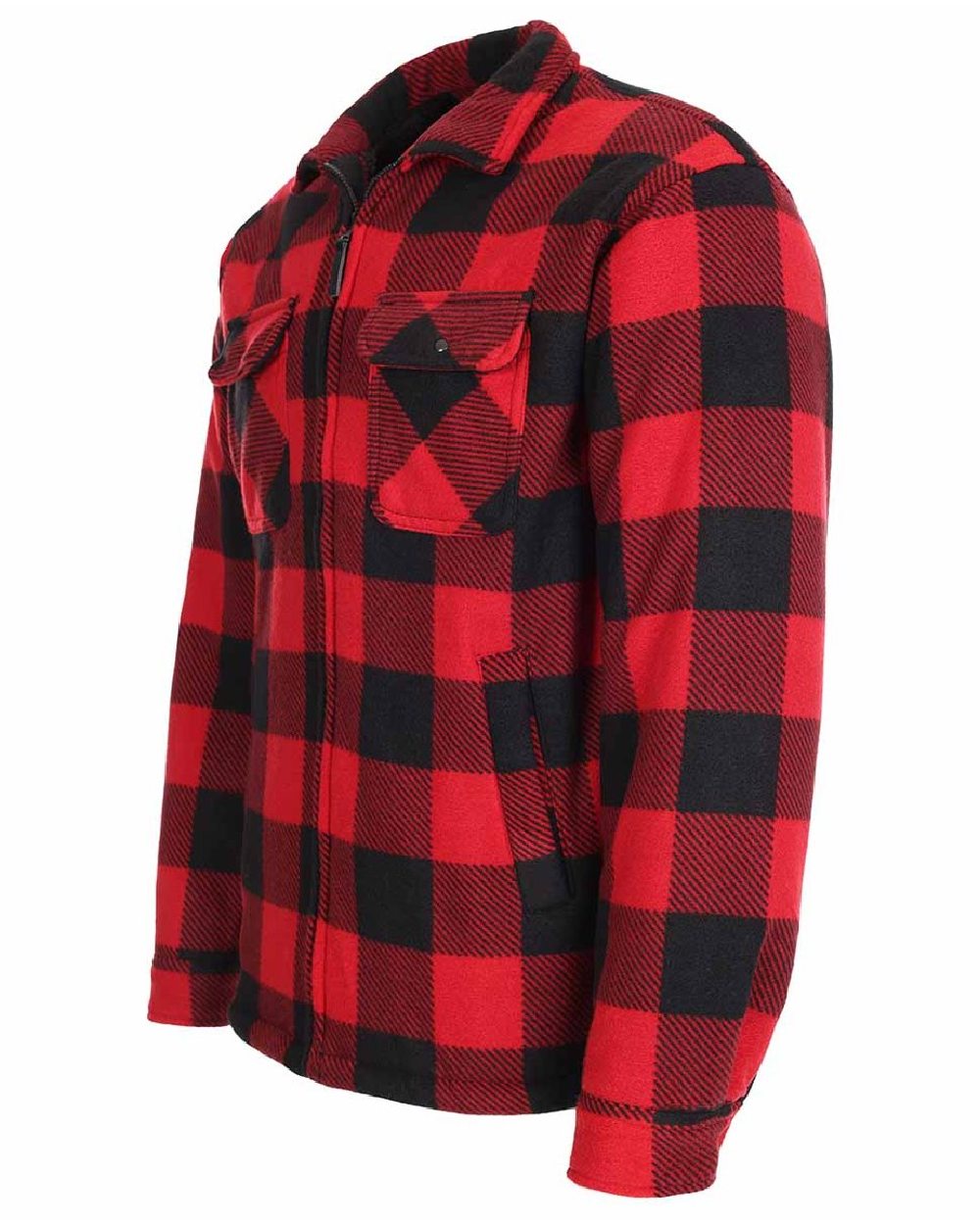 Red coloured Fort Portman Fleece Jacket on white background