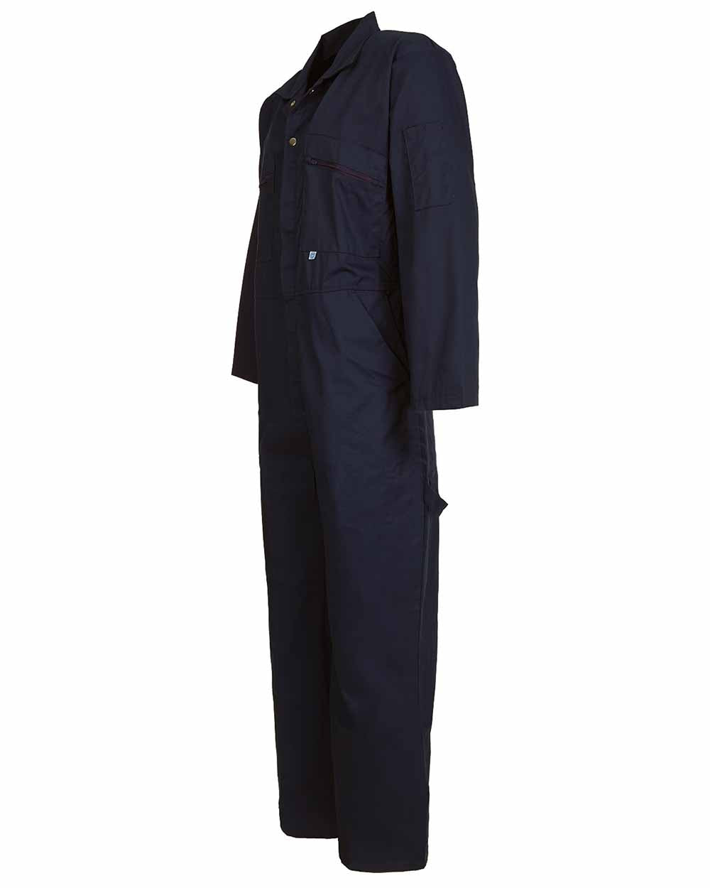 Navy Blue coloured Fort Zip Front Boilersuit on white background