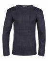 Navy Crew Neck Military Style Jumper by Fort #colour_navy