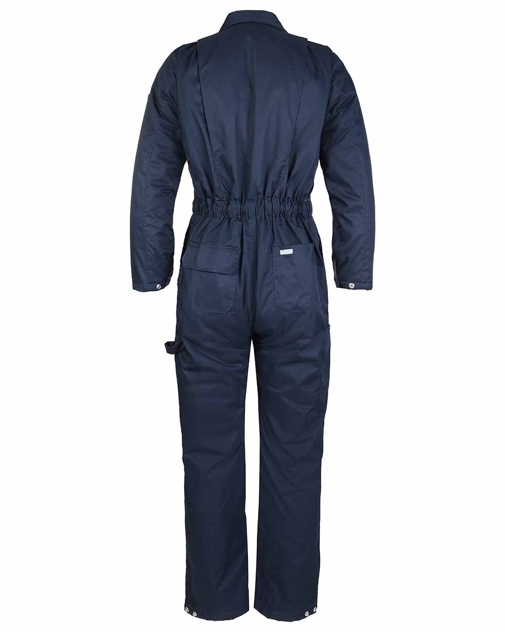 Back view Fort Quilted Padded Boilersuit navy blue 