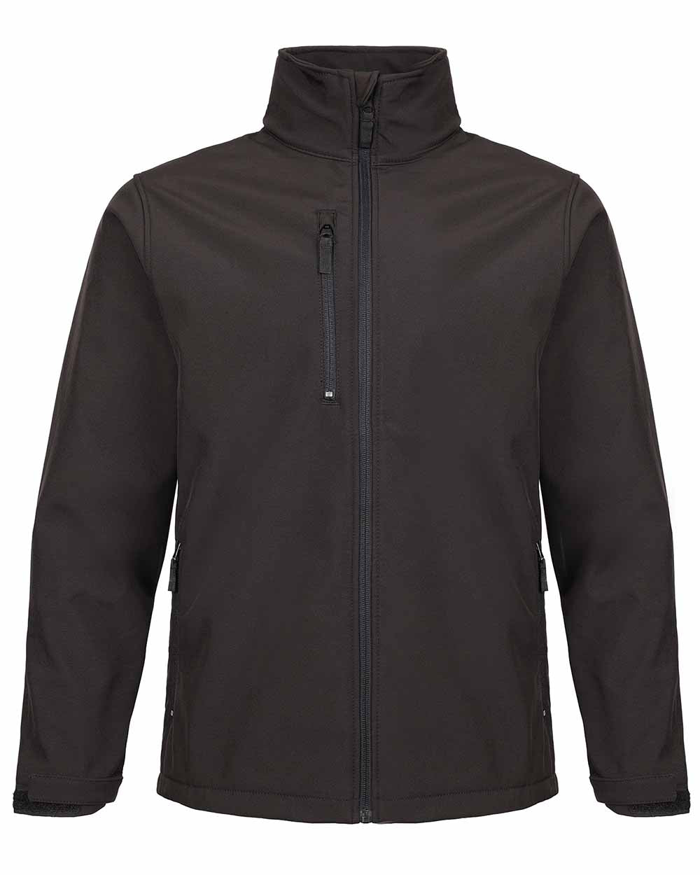 Black coloured Fort Selkirk Softshell Waterproof Jacket on white background