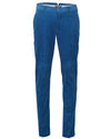 French Blue Laksen Mayfair Corduroy Trousers On A White Background #colour_french-blue
