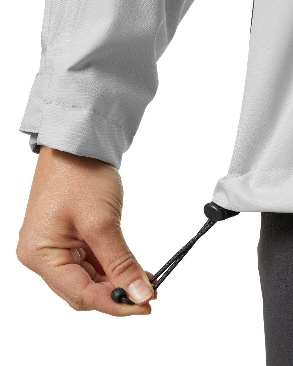 Grey Fog coloured Helly Hansen Womens Crew Sailing Jacket 2.0 on white background