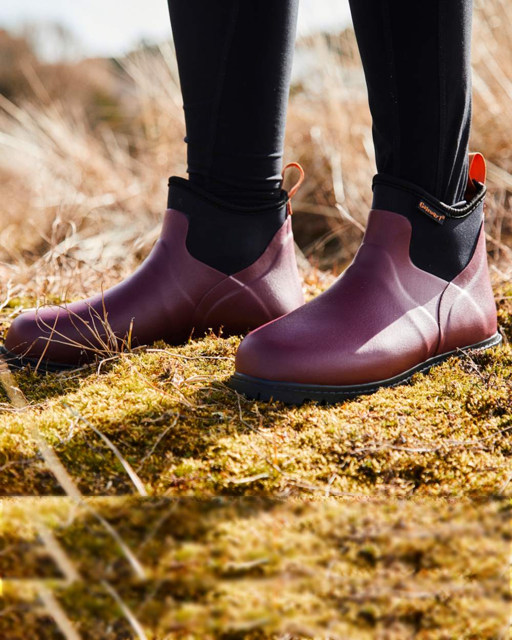 Burgundy Coloured Gateway1 Ascot Lady 6 3mm Boots on outdoor background