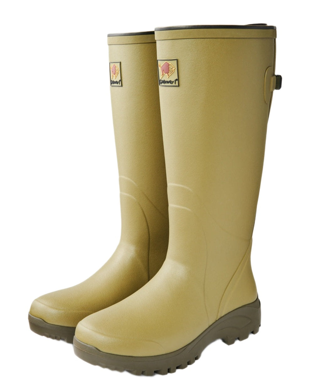 Cedar Olive Coloured Gateway1 Field Master 18" 3mm Wellingtons on white background