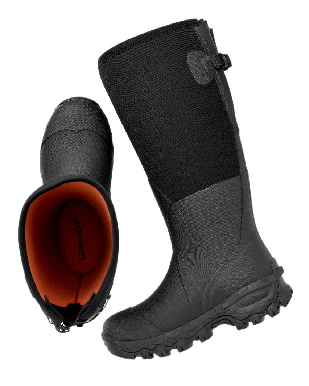Black Coloured Gateway1 Icebeater 18" 7mm Boots on white background